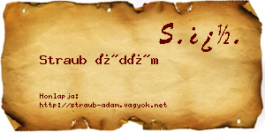 Straub Ádám névjegykártya